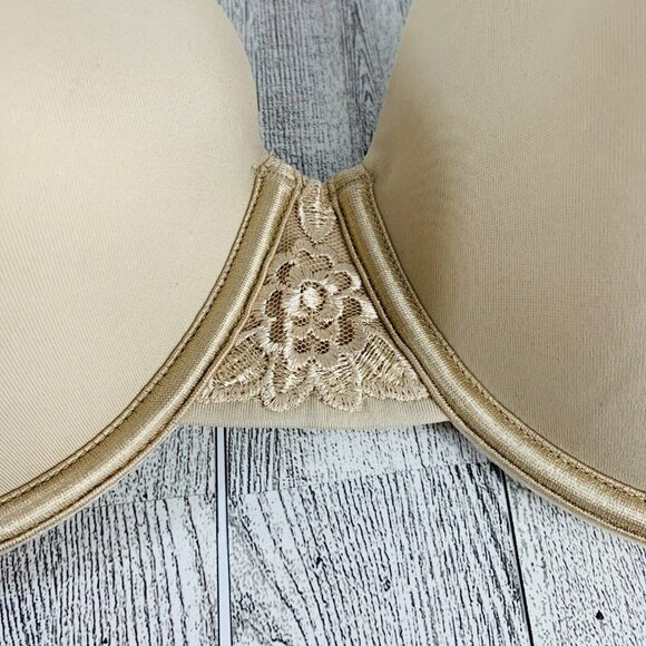 Vanity Fair Beauty Back Bra Size 36DD Nude Full Figure Minimizer Underwire - Picture 2 of 10